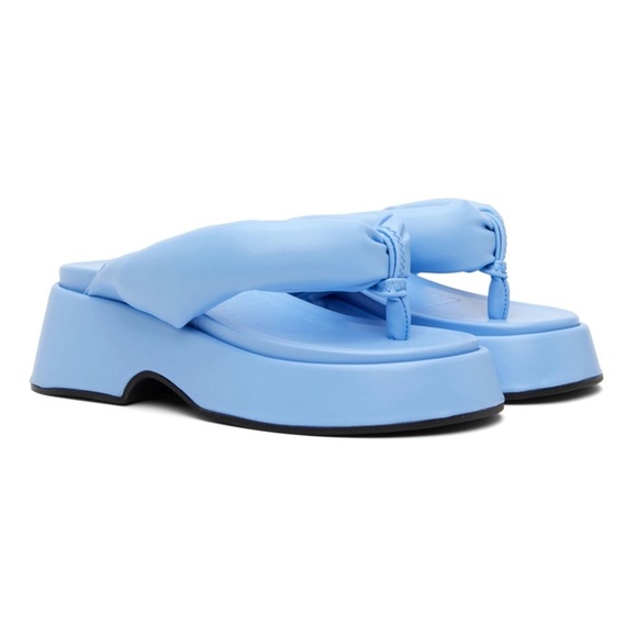 Ganni Shoes - GANNI Blue Retro Thong Platform Sandals Size 39 NIB